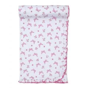 NEW KISSY KISSY blooming bows baby blanket in pink